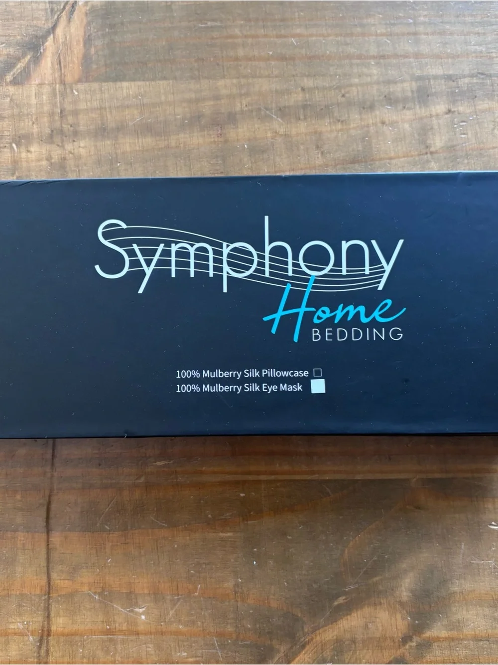 Symphony Home 100% Mulberry Silk Eye Mask-White-New in Box!